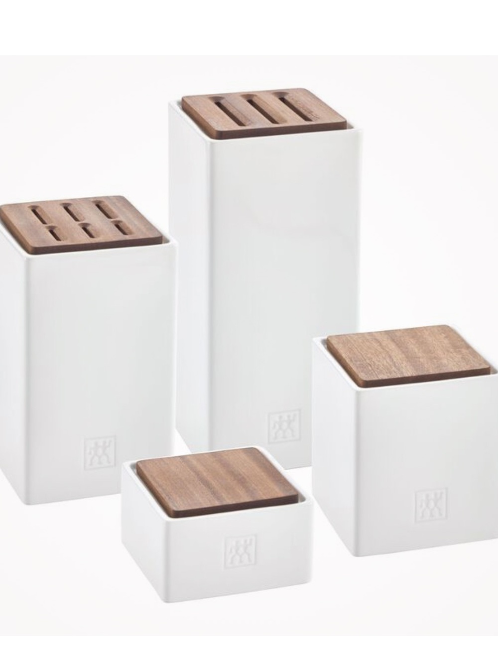 ZWILLING Ceramic Storage 4-pc Ceramic Storage Boxes WHITE Set NEW IN BOX